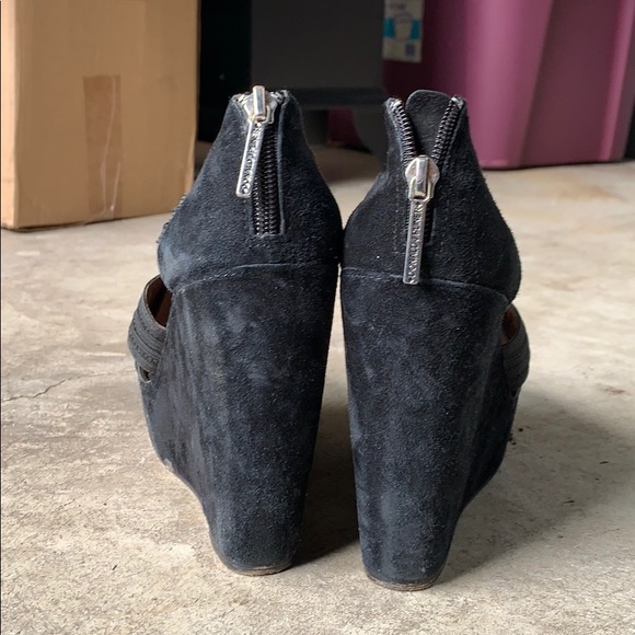 Donald Pliner Strappy Suede Wedges - Picture 4 of 6